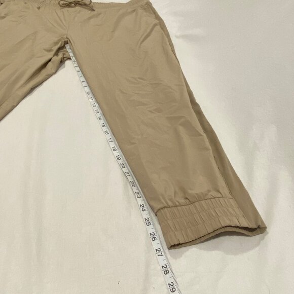 Athleta Brooklyn‎ Textured Jogger Windowpane Silt Taupe Size 24 - Picture 5 of 10
